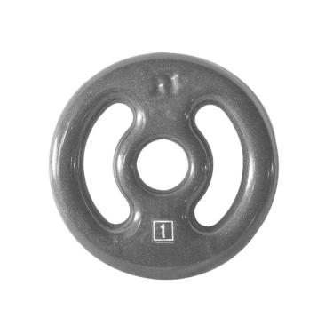 Imagem de Anilha Ferro Fundido Emborrachada Fitness Academia 1,0 Kg