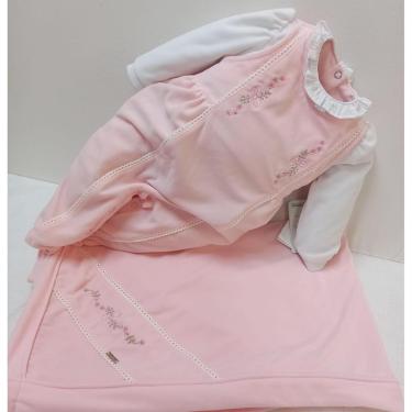Imagem de Saída Maternidade Plush Bebê Menina Bordado Paraiso Rf 16137-Feminino