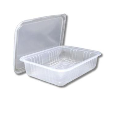 Imagem de G-302 Pote Retangular 700ml P/ Marmitas Microondas Freezer C/ 120 Un. 