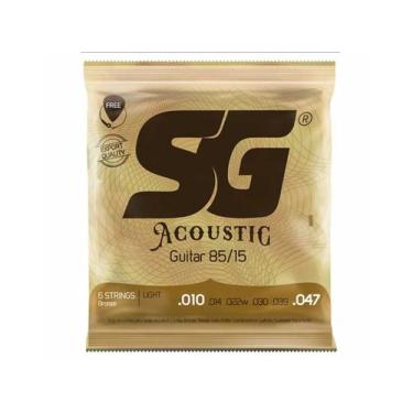 Imagem de Encordoamento para Violão SG Strings Aço 010 Bronze