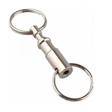 Imagem de Chaveiro bipartido Niquelado Com 2 Argolas Swiss made Victorinox 4.183
