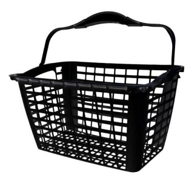 Imagem de Cesta De Supermercado 12 Litros Multiuso Reforçada Preto Siris