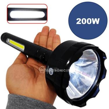 Imagem de Lanterna Holofote Potente Com 200w Luz Led Fortíssima Dp9179 - Luatek