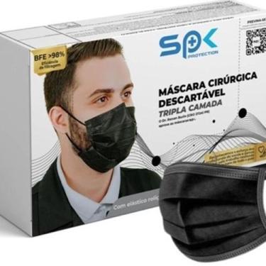 Imagem de Mascara descartável preta SPK. KIt 2 Cx c/ 50 und cada. - Medix