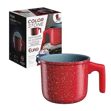 Imagem de Euro Home - Fervedor 14 cm Antiaderente ColorStone Volcano - ALU8402-VO