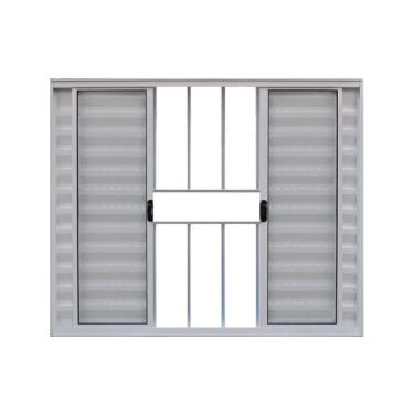 Imagem de Veneziana 6 Folhas De Correr C/grade 1.00 X 1.00 Alumínio Branco Linha Modular - Hale