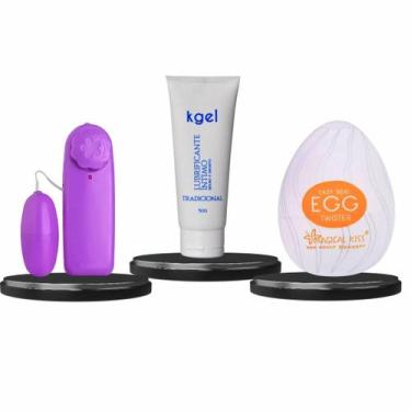 Imagem de Kit Lubrificante Íntimo a Base de Água K gel 50g + Vibrador Feminino P