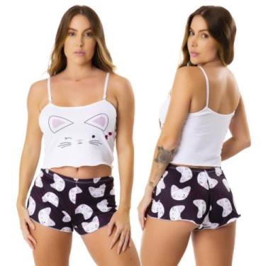 Imagem de Baby Doll Feminino Blogueirinha Sem Bojo Estampas Sortidas Virgínia Co