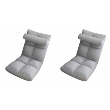 Imagem de Cadeira de Chão de 2 Unidades Com Suporte para As Costas, sofá Reclinável Ajustável para Jogos para Adultos, Poltrona de Flanela Macia para Sala de Estar, Cadeira de Chão