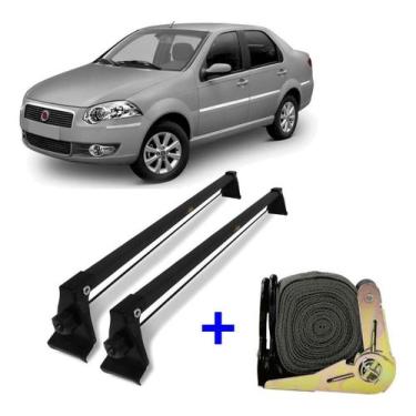 Imagem de Rack Bagageiro Teto Fiat Siena 99 Até 16 + 1 Cinta Catraca - Vhip