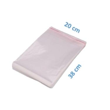 Imagem de Saco Adesivado Saquinho Plástico Transparente 20x38 500 Unid - FS