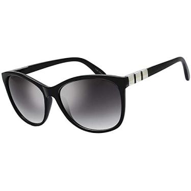Imagem de The Fresh Óculos de sol femininos grandes quadrados Jackie O Cat Eye Hybrid Butterfly Fashion - Embalagem requintada, 718802-preto/prata, X-Large
