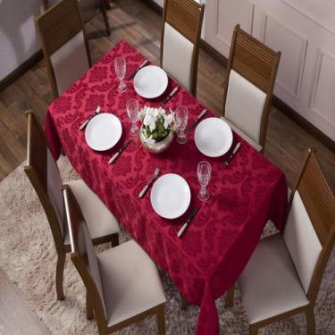 Imagem de Toalha de Mesa Luxo Tecido Jacquard  06 Lugares 1,35x2,20 Retangular -