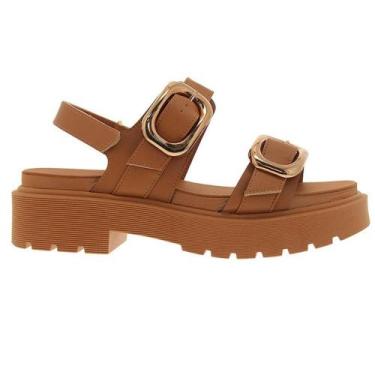 Imagem de Sandália Vizzano Plataforma Tratorada Feminina 6499.115, 37, Marrom