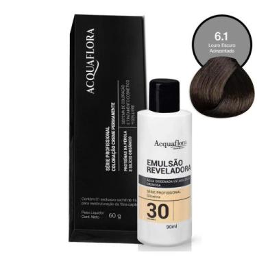 Imagem de Coloração Acquaflora 6.1 60g + Água Oxigenada 30 Volumes 90ml