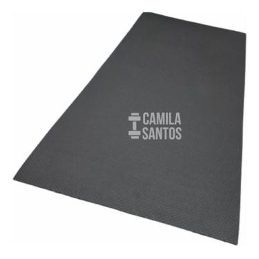 Imagem de Colchonete Eva Tapete Yoga Ginástica 100cmx50cm 10mm - Padrão, Preto
