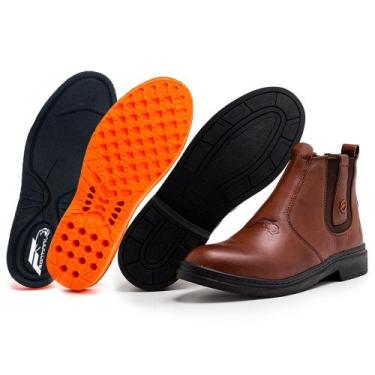 Imagem de Bota Botina Masculina Rodeio Country Couro Legítimo Original - Florati