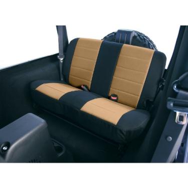 Imagem de Rugged Ridge Capa de assento 13261.04, traseira, neoprene bronzeado; 97-02 Jeep Wrangler TJ