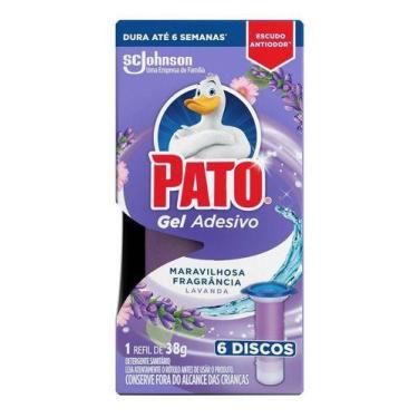 Imagem de Refil Gel Adesivo Sanitário Pato Lavanda 38g Com 6 Discos - Pato SC Jo