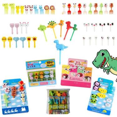 Imagem de Jogo Garfinho Petisco Para Frutas Palitinho 46pçs Infantil - PromoGala