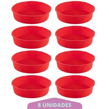 Imagem de Kit 8 Formas Redonda de Silicone Sortida Bolos Sobremesa - QUALITY HOU