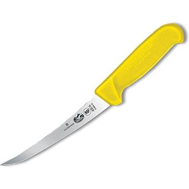 Imagem de Faca para Desossa Lamina Curva Cabo Fibrox, Amarelo, 15 cm, Victorinox, 5.6608.15