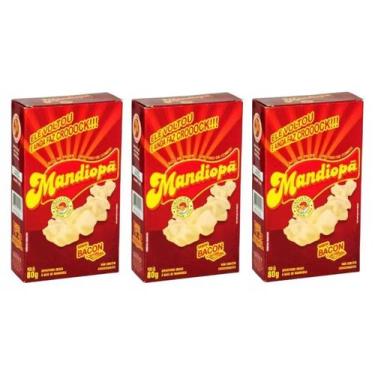 Imagem de Kit 3 salgadinho mandiopã sabor bacon 80g cada