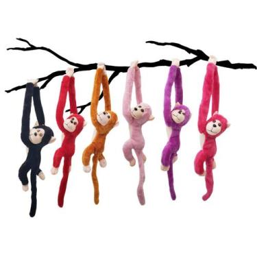 Imagem de Macaco Pelúcia Para Pendurar Braços Longos Som Acende Olhos - Mkt Mult
