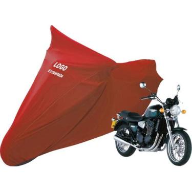 Imagem de Capa De Moto Triumph Legend Sob Medida Com Logo - Mz, Vermelha