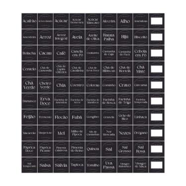 Imagem de 80 Etiquetas Adesivas Para Potes Alimentos e Temperos Cozinha - Tecton