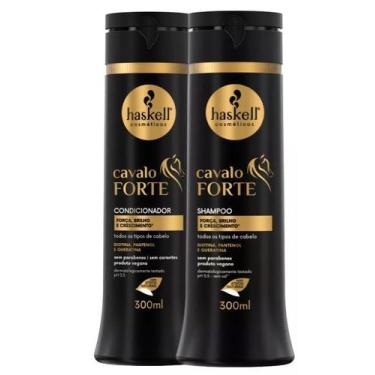 Imagem de Kit haskell cavalo forte duo sh cond 300ml tratamento salão