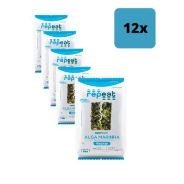 Imagem de Kit 12 Unidades Snack De Alga Marinha Nori 05g Wasabi - Repeat
