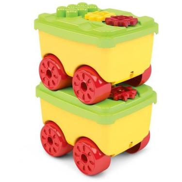 Imagem de Brinquedo para montar box engrenagens blocolandia dismat