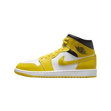 Imagem de Jordan 1 Tênis feminino médio, Branco/enxofre vívido - preto, 42
