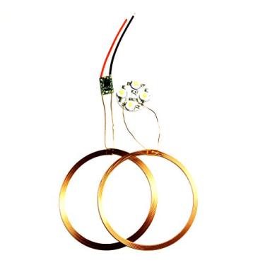 Imagem de Módulo de fonte de alimentação sem fio Taidacent 120 mm DC de longa distância para transferência de energia sem fio com LED de alta potência de 1W