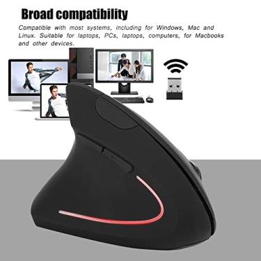 Imagem de Mouse Vertical Ergonômico Sem Fio para Canhotos DPI Ajustável para PC Laptop Escritório