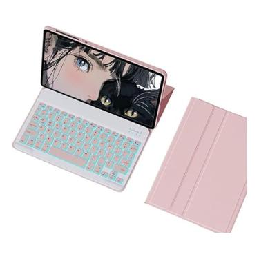 Imagem de Capa Para Tablet Com Teclado Bluetooth Para Samsung Tab S7/S8 11 Polegadas T870/875/X700/X706 (Rosa, Teclado retroiluminado)