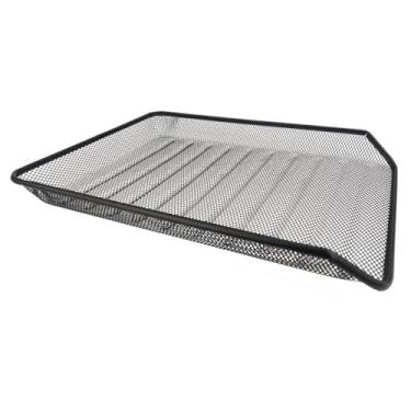 Imagem de Bandeja Organizadora Caixa Arquivo Multiuso Porta Papel Documentos de Mesa de Escritório Preto - Markys Store