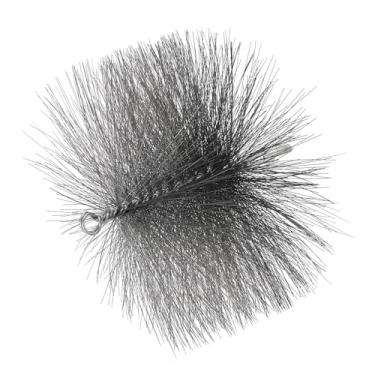 Imagem de PATIKIL Escova de limpeza de chaminé de 20 cm, escova de limpeza de chaminé redonda de aço com encaixe NPT de 1/4 para limpeza de tubos de secador de barraca de fogão a lareira, prata