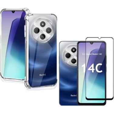 Imagem de Capa Capinha Anti Impacto + Película de Vidro Temperado 3D Compatível Com Redmi 14c / Poco C75 Tela de 6.88 Polegadas - (Hard Glass Store)