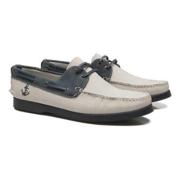 Imagem de Deckshoes Still Nobuck Soft Off White Navy Samello-Masculino