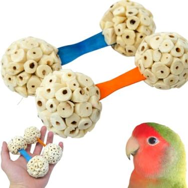 Imagem de Bonka Bird Toys 2965 Pk2 Sola Dumbell Parrot Foot Talon Cage Toy, Conure, Quaker, Caique e raças similares