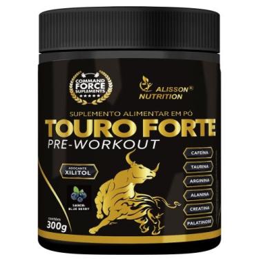 Imagem de Pre Treino Touro Forte 300g Creatina Taurina Arginina Alanina Palatino
