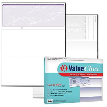 Imagem de VersaCheck ValueChex - 55 cheques de voucher empresarial em branco - Roxo Prestige - Forma de 55 folhas #1000 - Verifique no topo