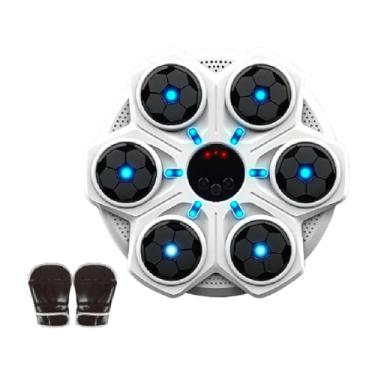Imagem de Dynwave Máquina de boxe de música alvo de boxe eletrônico com foco de foco leve Trainer Pad Boxing Trainer para treino de sanda em interior, Branco