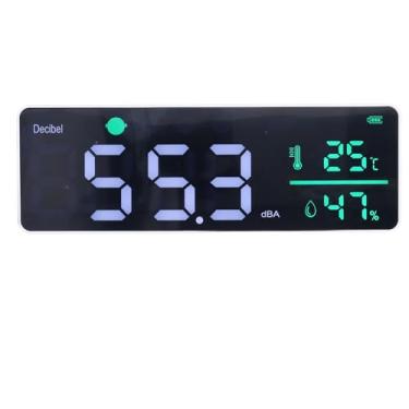 Imagem de Medidor de 3 Em Som Com Exibição de LED- Testador de Temperatura e Umidade para Uso Doméstico e de Escritório