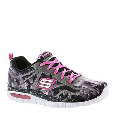 Imagem de Skechers Tênis infantil Air Appeal Glitztastic, Preto/branco/rosa, 12 Little Kid