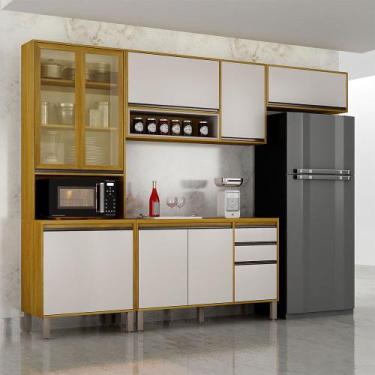 Imagem de Cozinha Completa Nala Com Cristaleira 4 Peças 9 Portas Mobilihouse, Ci