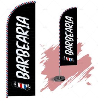 Imagem de Wind Banner Dupla Face 3mt Completo Personalizado Barbearia - Fadrix