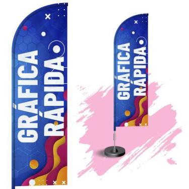 Imagem de Wind Banner Dupla Face 3mt Completo Gráfica Rápida - Fadrix